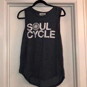 SOULCYCLE heather blue tank top